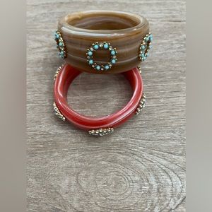 Set of two juicy couture jeweled bangles